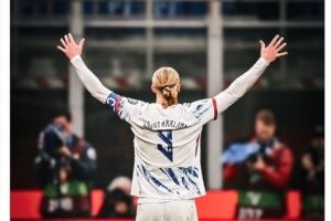 迎来国家队生涯首次大赛⚽哈兰德社媒庆祝晋级世界杯:终于!